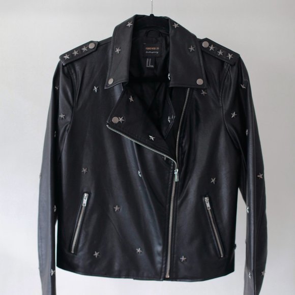 Forever 21 Star Studded Moto Jacket - Picture 2 of 7